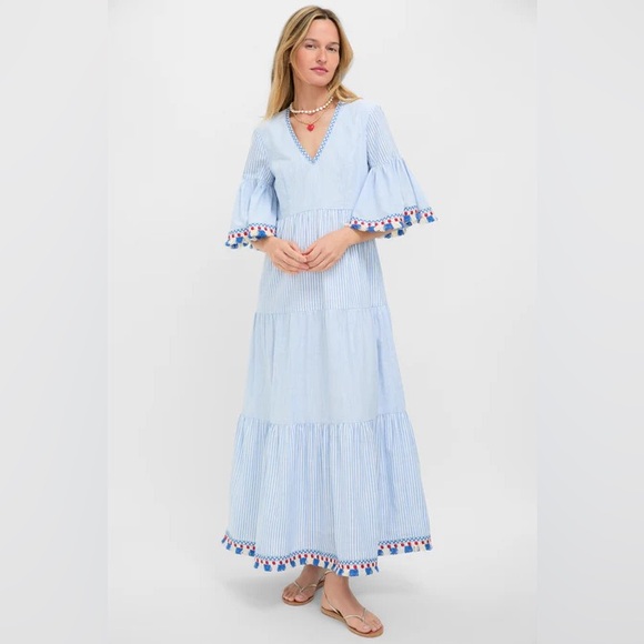 NWT
TUCKERNUCK
Chambray Stripe Fringe Ginger Dress - Picture 1 of 4